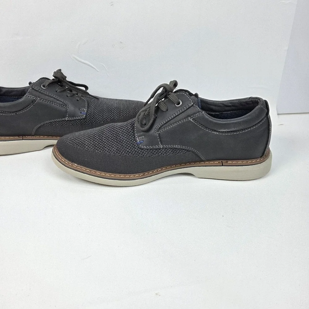 Nunn Bush Otto Knit Plain Toe Oxford Shoes Men's Size 8.5 W Gray 84964-062
